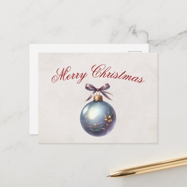 Elegant Christmas Card (Front/Back In Situ)