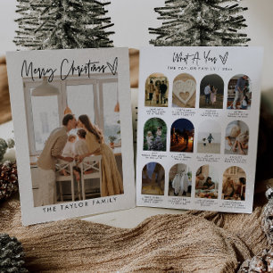 Elegant Christmas Card Holiday Year In Review