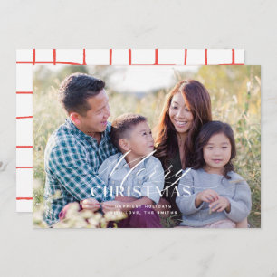 Elegant Christmas Card with White Text