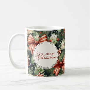 Elegant Christmas Cheer Personalized Coffee Mug