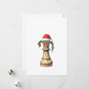 Elegant Christmas Chess Card – Watercolor King