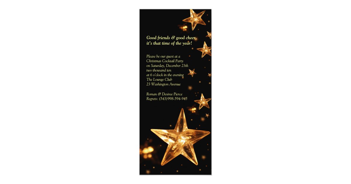 Elegant Christmas Cocktail Party Invitation | Zazzle.com