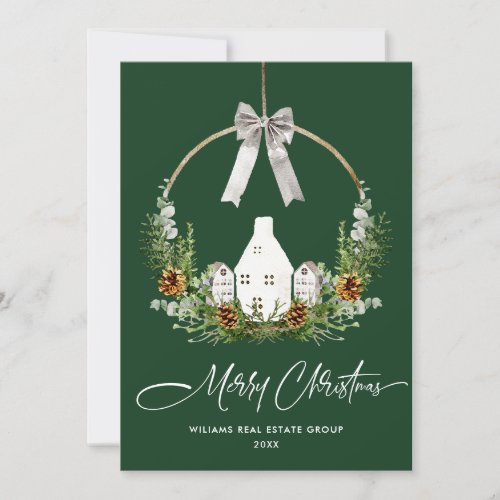 Elegant Christmas Composition Corporate Greeting Holiday Card