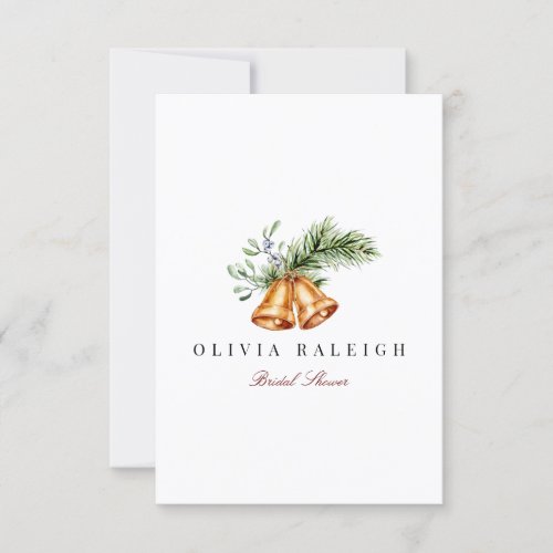 Elegant Christmas Decor Bridal Shower Invitation