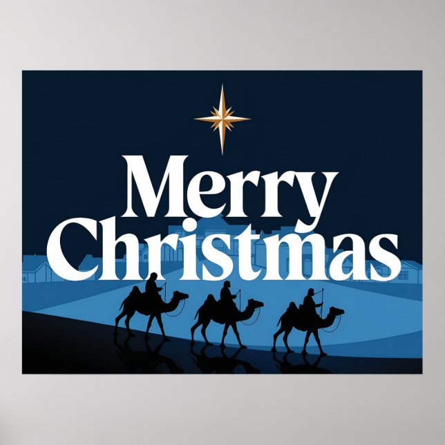 Elegant Christmas Design - The Star of Bethlehem Poster (Front)