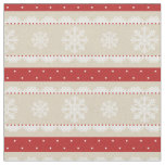 Elegant Christmas Design With  White Snowflakes Fabric