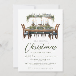 Elegant Christmas Dinner Corporate/Personal Invitation