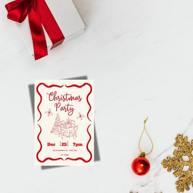 Elegant Christmas Dinner Invitation  (Creator Uploaded)