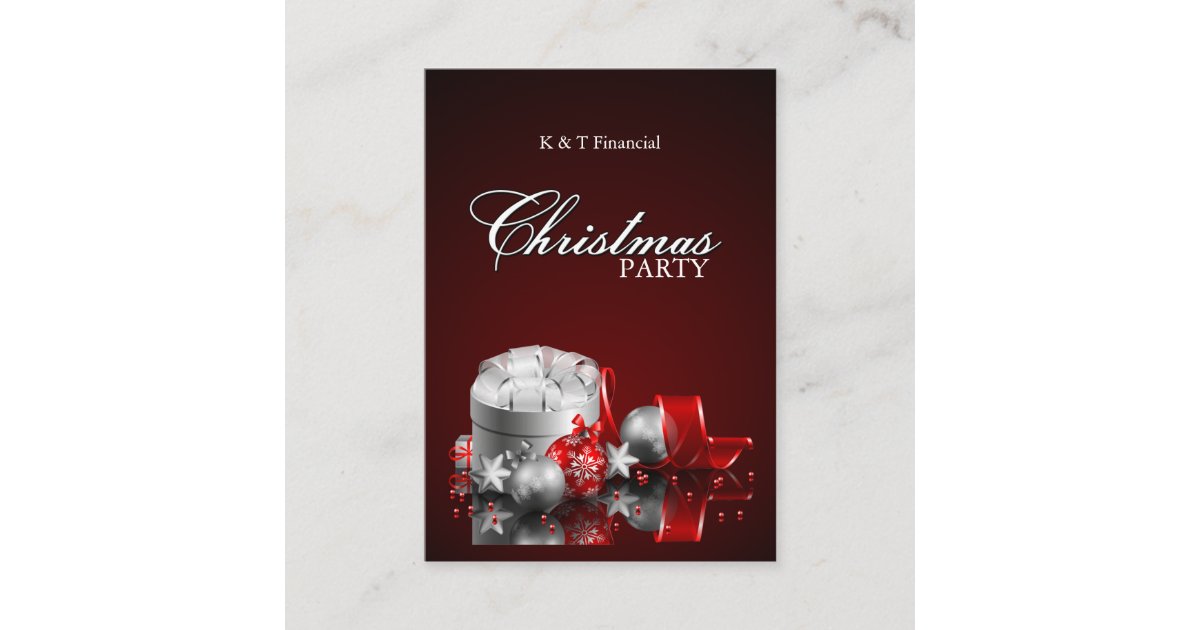 Elegant Christmas Dinner Party Invitations | Zazzle