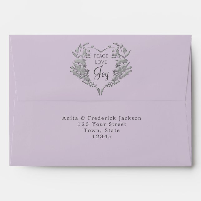 Elegant Christmas Envelope (Back (Top Flap))