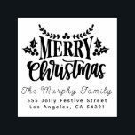 Elegant Christmas Family Name Return Address Self-inking Stamp<br><div class="desc">Embrace the festive spirit with our Christmas Return Address Self-Inking Stamp! This delightful stamp effortlessly adds a touch of holiday charm to your mail. Featuring a whimsical font that exudes merriment, each impression brings forth the joy of the season. The self-inking mechanism ensures convenience, saving you time while spreading the...</div>