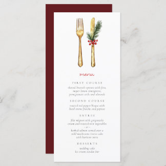 Elegant Christmas Festive Menu