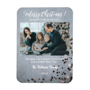 Elegant Christmas Flexible Photo Magnet