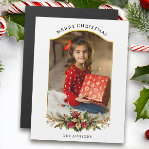 Elegant Christmas Floral Arched Photo