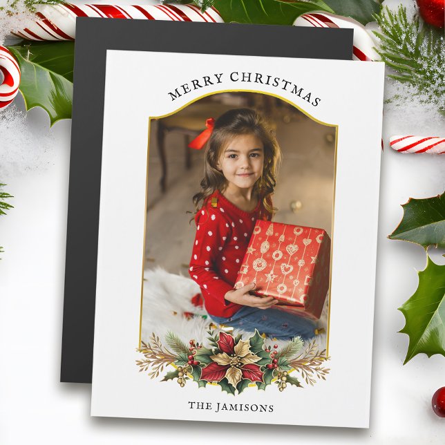 Elegant Christmas Floral Arched Photo (Creator Uploaded)