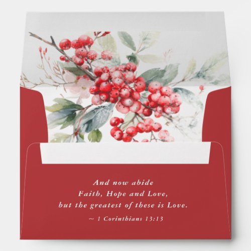 Elegant Christmas Floral Christian Wedding Red Envelope