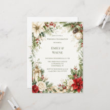 Elegant Christmas Floral Wedding Celebration