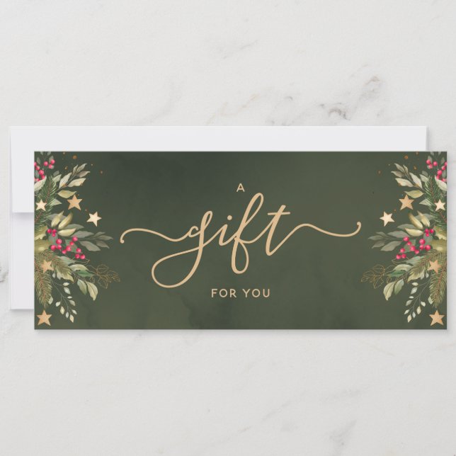Elegant Christmas Gift Certificate (Front)