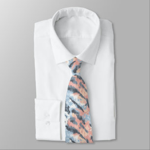 Elegant Christmas Gift For Him Tiger Print Neck Tie