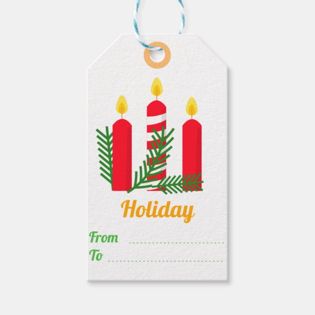 Elegant Christmas Gift Tags  (Front)