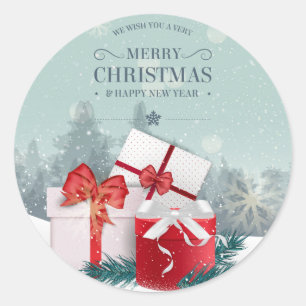 Elegant Christmas Gifts Holiday Sticker Seal