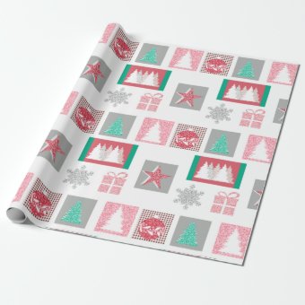 Elegant Christmas Glitter Wrapping Paper | Zazzle