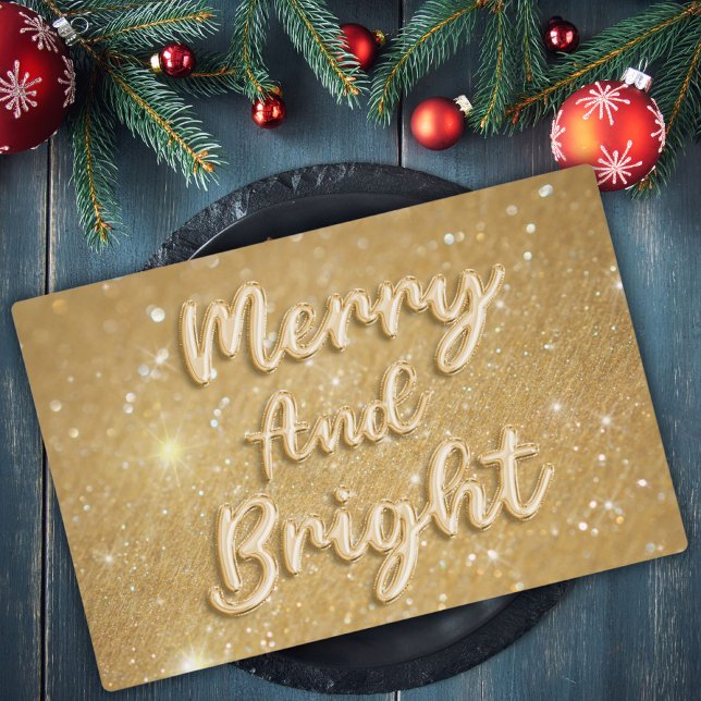 Elegant Christmas gold glitter Placemat (Creator Uploaded)