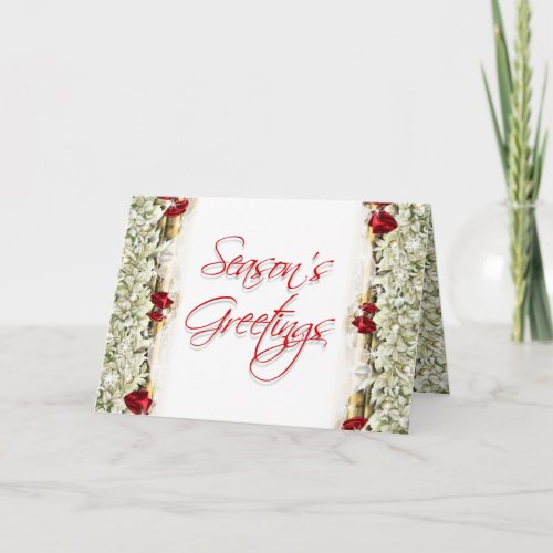 Elegant christmas greeting message holiday card