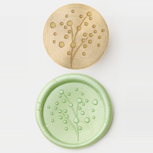 elegant christmas holiday berries green apple wax seal stamp