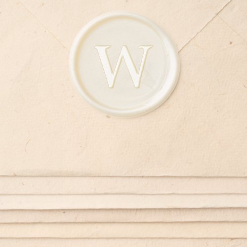 elegant christmas holiday BIG monogram ivory white Wax Seal Sticker