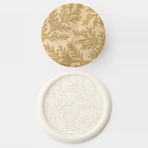 elegant christmas holiday botanical ivory white wax seal stamp