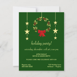Elegant Christmas Holiday Party Invitations