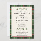Elegant Christmas Holiday Plaid Bridal Shower