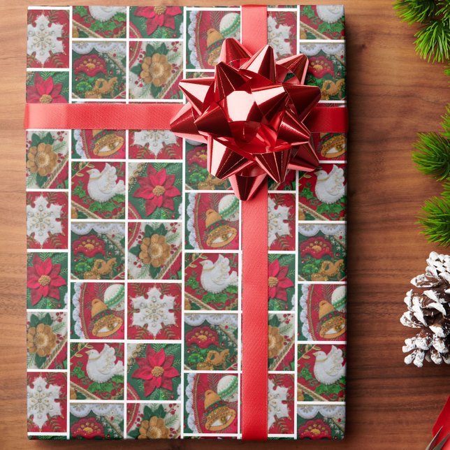 Elegant Christmas Holiday Traditional Colors Wrapping Paper (Creator Uploaded)
