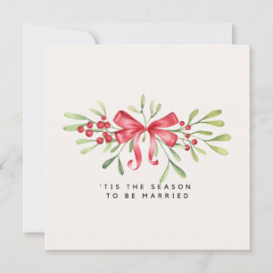 Elegant Christmas Holiday Wedding Bridal Shower Invitation