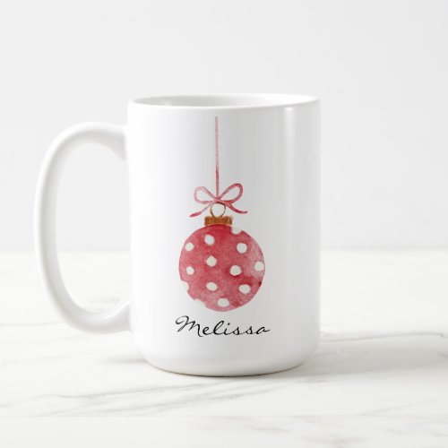 Elegant Christmas Holidays Personalized Name Coffee Mug
