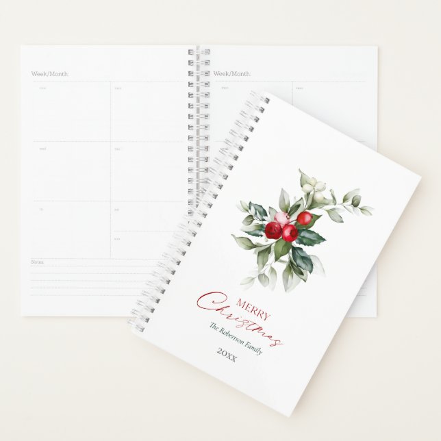Elegant Christmas Holly Planner (Display)
