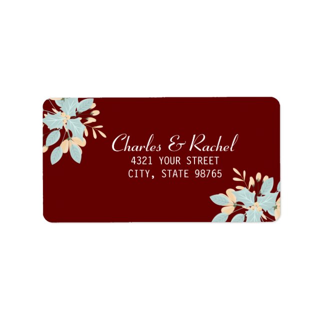 Elegant Christmas Holly Winter Botanicals Label (Front)