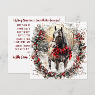 Elegant Christmas Horse with Winter Wreath Custom