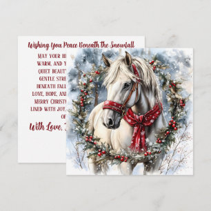 Elegant Christmas Horse with Winter Wreath Custom