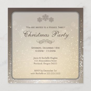 Elegant Christmas Invitation by Trifecta_Christmas at Zazzle