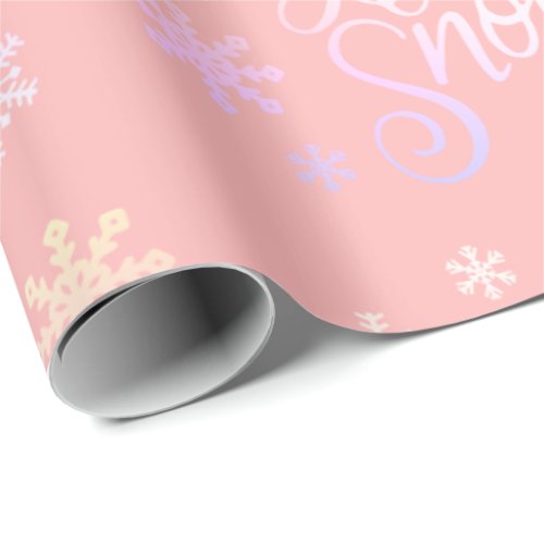 Elegant Christmas Let It Snow  Snowflakes Wrapping Paper