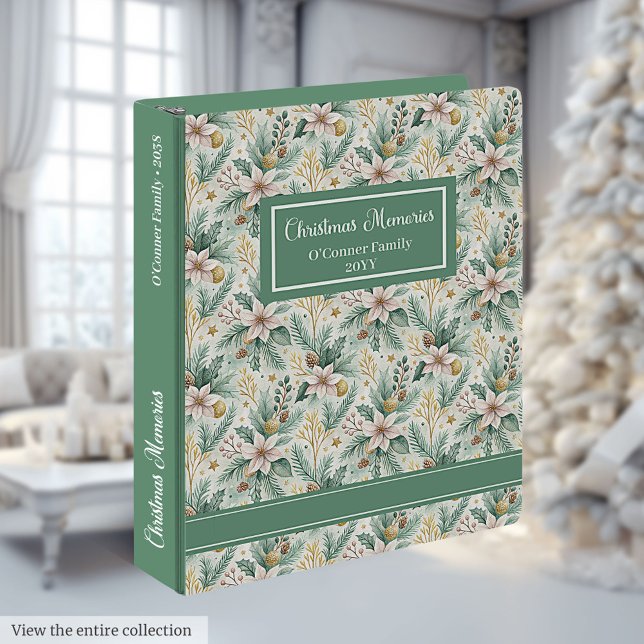 Elegant Christmas Memories Ring Binder Poinsettia (Elegant Christmas Memories Ring Binder Poinsettia)
