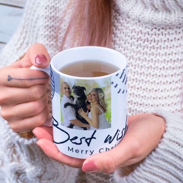 Elegant Christmas Mug with Personalized Photo (Creator Uploaded)