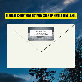 Elegant Christmas Nativity Star Of Bethlehem  Label