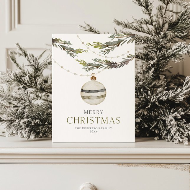  Elegant Christmas Ornament Card  (Creator Uploaded)