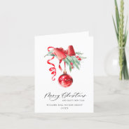 Elegant Christmas Ornament Corporate Greeting Holiday Card at Zazzle