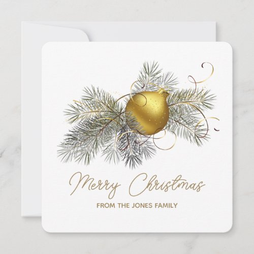 Elegant Christmas Ornament Custom Holiday Card