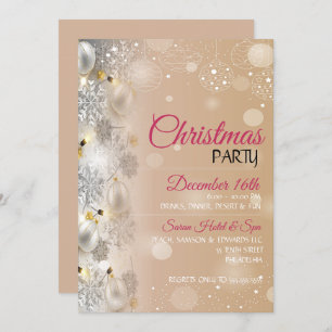 Elegant Christmas Ornament Design Party Invitation