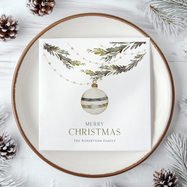  Elegant Christmas Ornament  Napkins (Creator Uploaded)